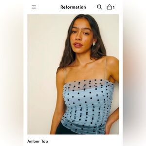 Reformation Tuelle Powder Blue Cami
